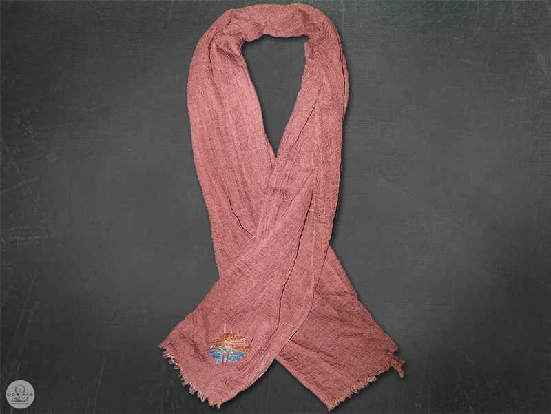 Sophie L / Foulard brodé / Eretoka Brun